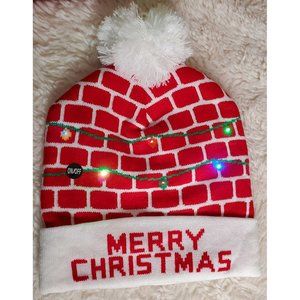 Merry Christmas Light-up Winter POM-POM Beanie, OSFM